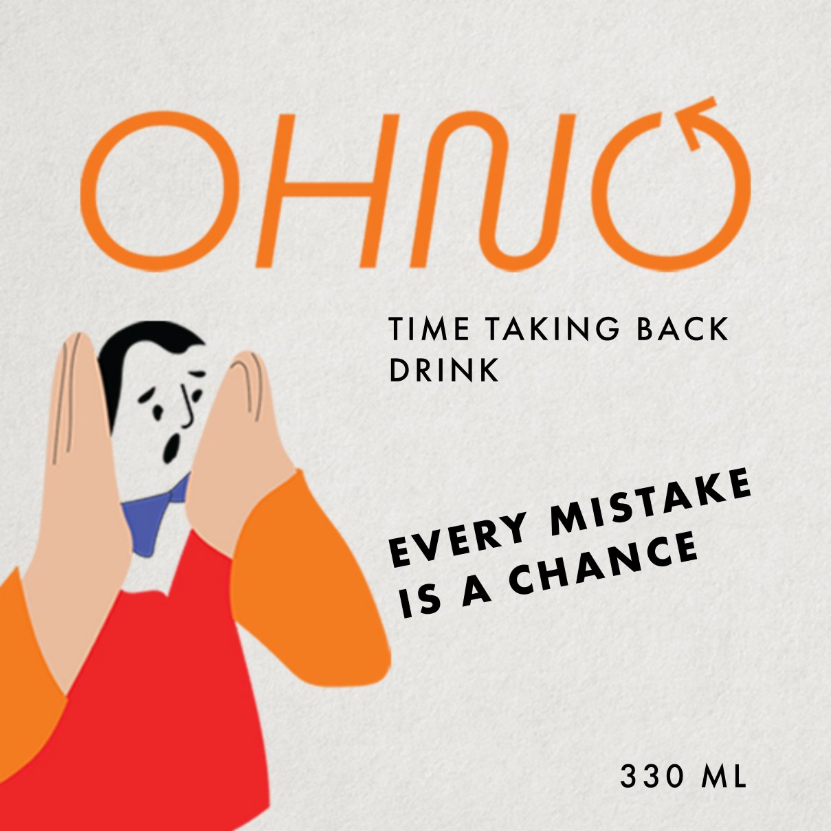 OHNO drink label design